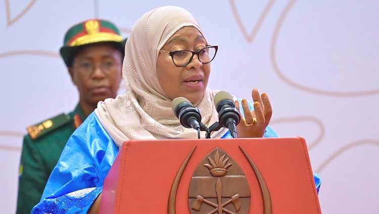 Rais Mhe. Dkt. Samia Suluhu Hassan akihutubia Mkutano wa tatu wa nchi zinazozalisha Kahawa Afrika, Jijini Dar es salaam